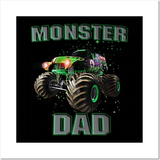 Monster Dad Monster Truck Are My Jam Monster Truck Lovers Posters and Art